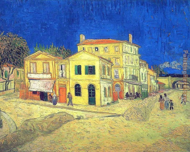 Vincent's House in Arles The Yellow House painting - Vincent van Gogh Vincent's House in Arles The Yellow House art painting